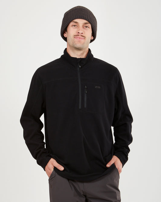 Marengo 1/4 Zip Neck Mens Seawool Fleece Black