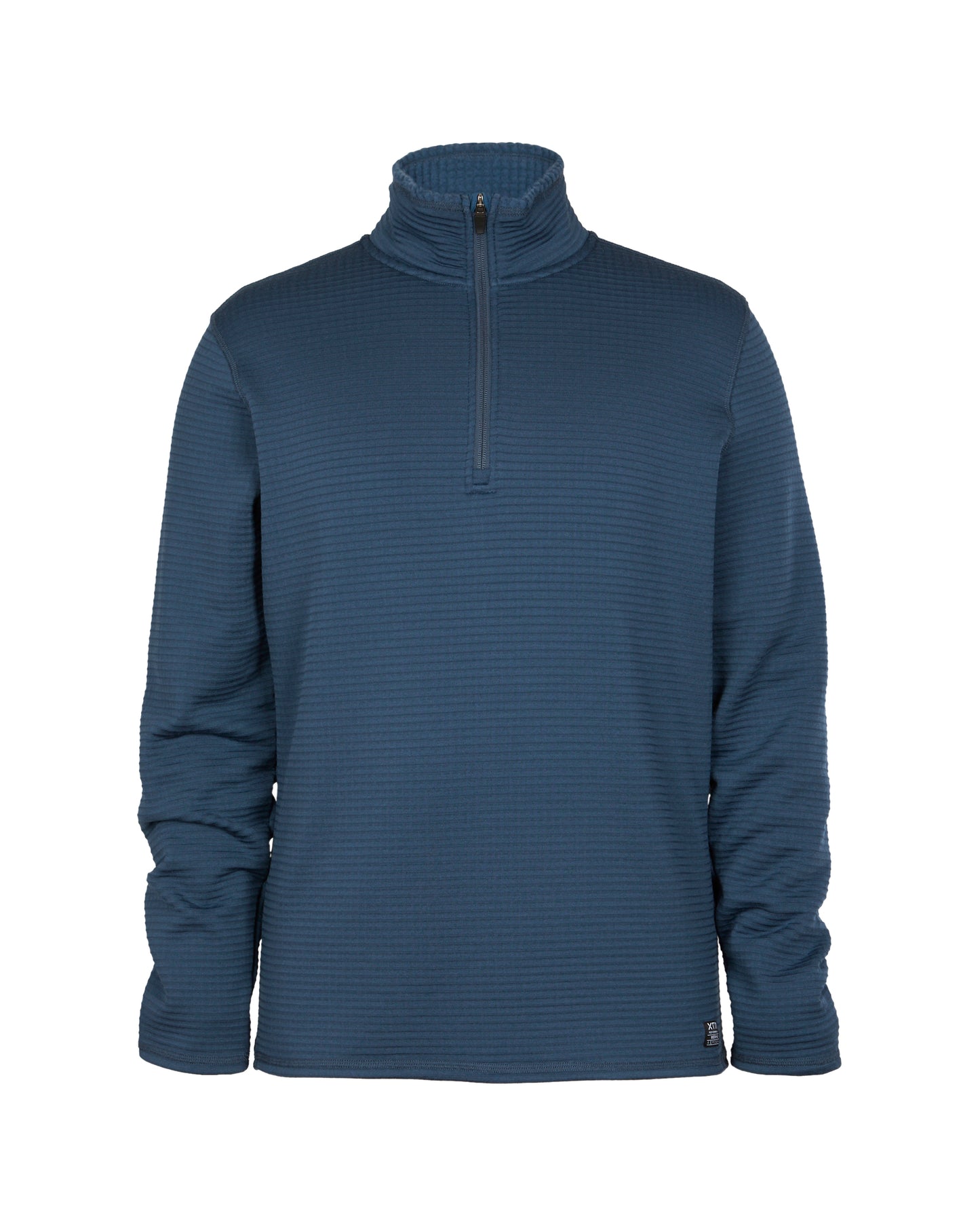 Mens Merino AEROGRID Fleece Hiking Pullover Slate Blue