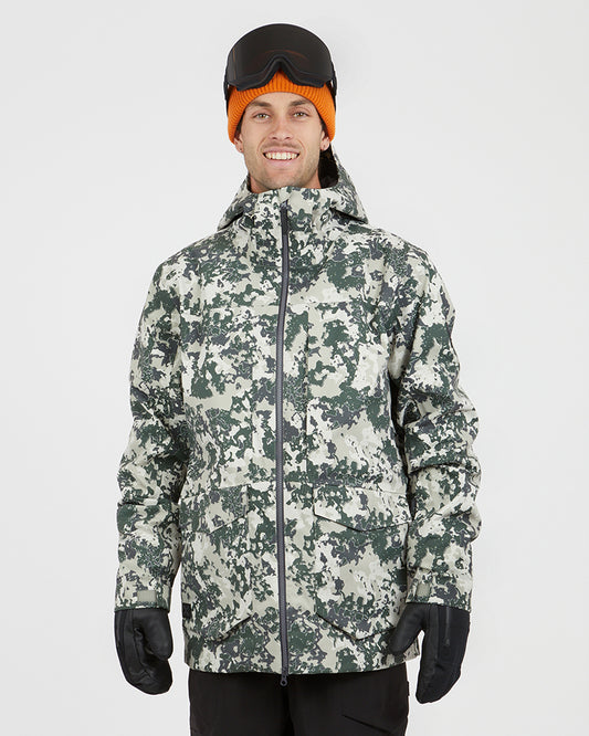 Ridge Line Mens Snow Jacket Stone Lichen