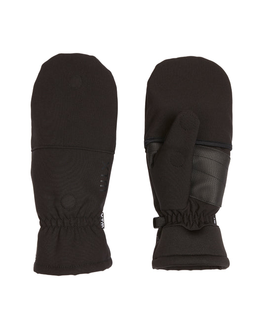 Tease Hooded-Fingerless Convertible Softshell Adults Glove Black