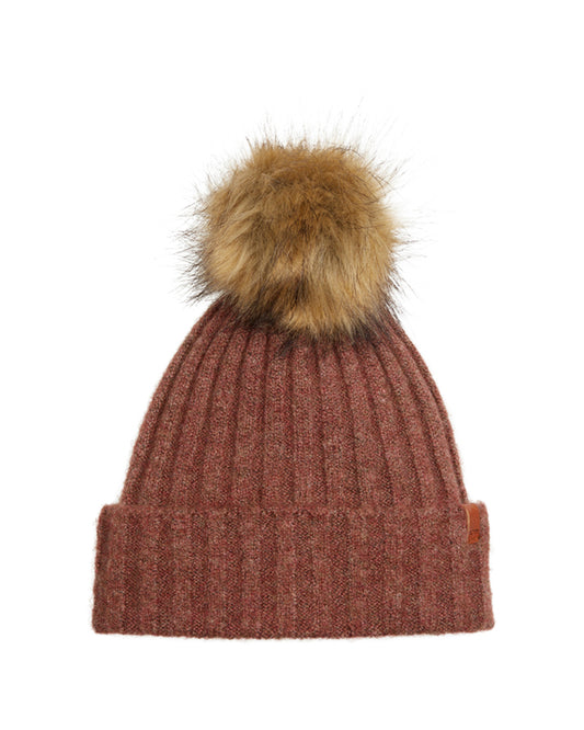 Beki Womens Recycled-Poly Pom Pom Beanie Spice