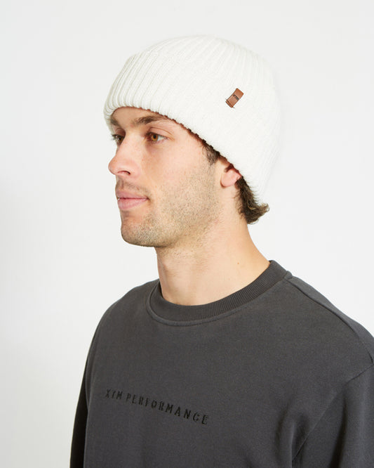 Ace Knitted Brim Hat Beanie Vapour Grey