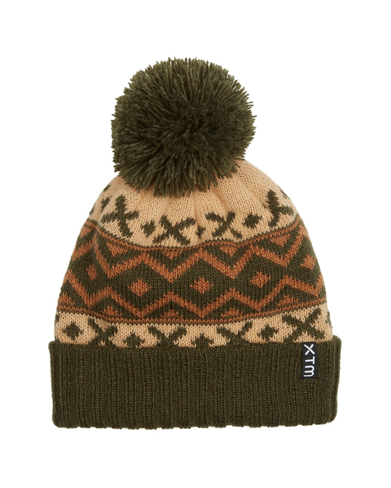 Scope Mens Alpaca & Wool Blend Pom Pom Beanie Ivy