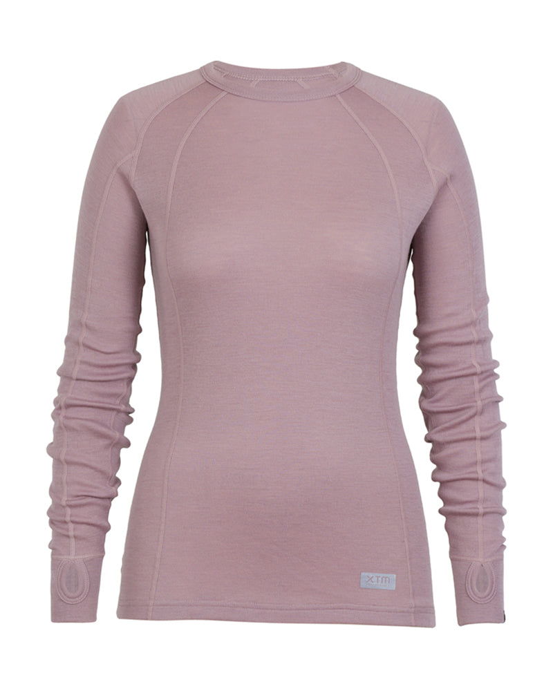 Womens Merino 230 Wool Thermal Long Sleeve Top Fog