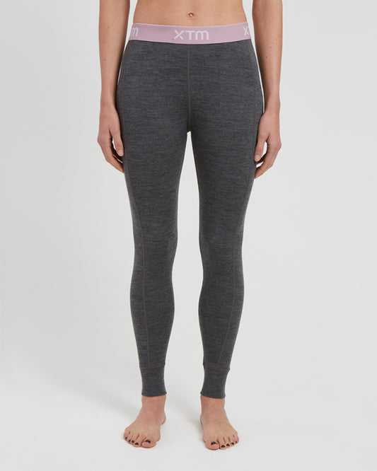 Womens Merino 230 Wool Thermal Pants Mid Grey Marle