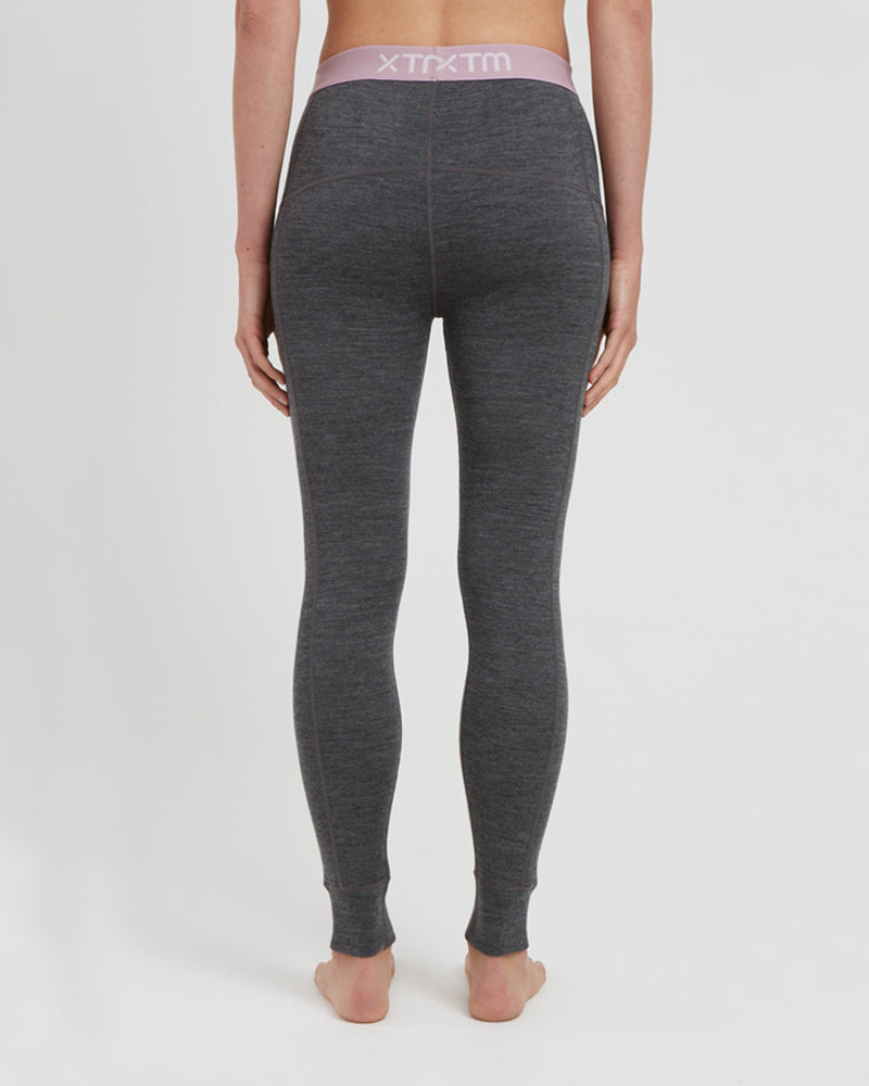 Womens Merino 230 Wool Thermal Pants Mid Grey Marle