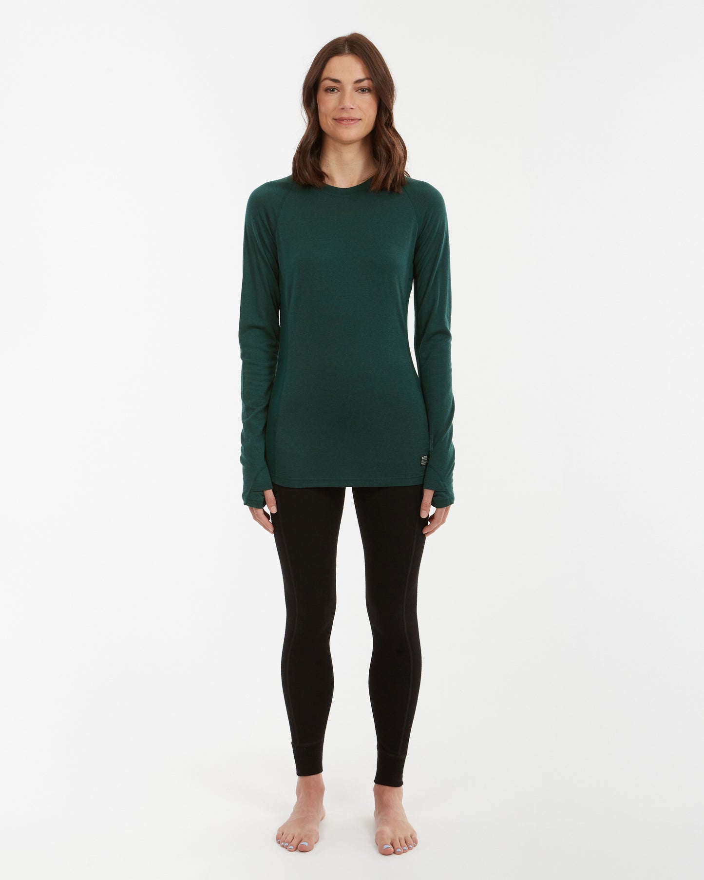 Active200 Merino Wool Womens Thermal Top Pine