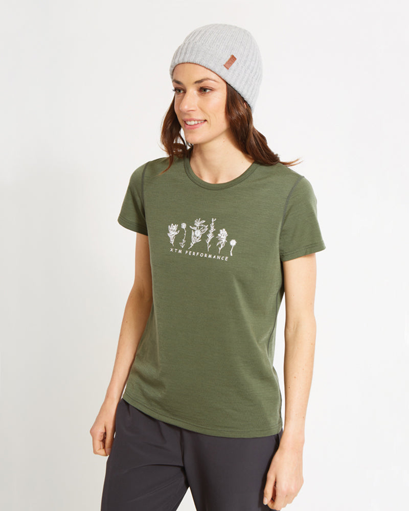 Adventure 170 Merino Womens Thermal T-Shirt Winter Moss