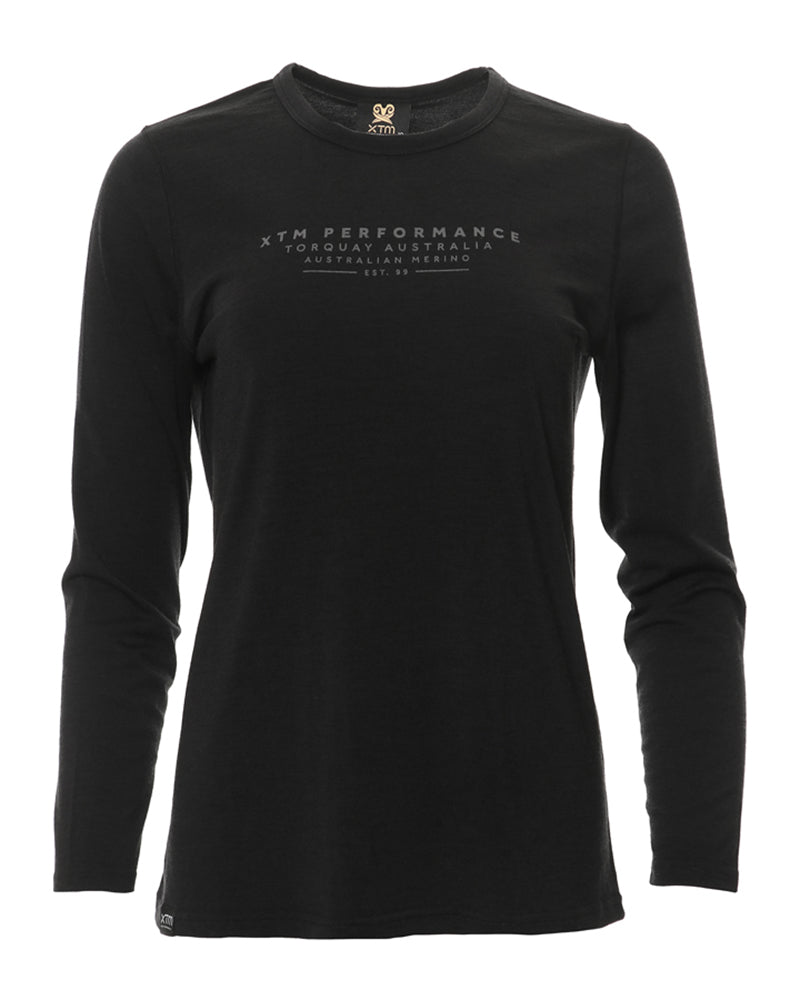 Adventure 170 Merino Womens Long Sleeve Thermal Top Black