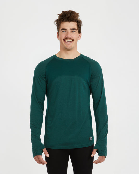 Active200 Merino Wool Mens Thermal Top Pine