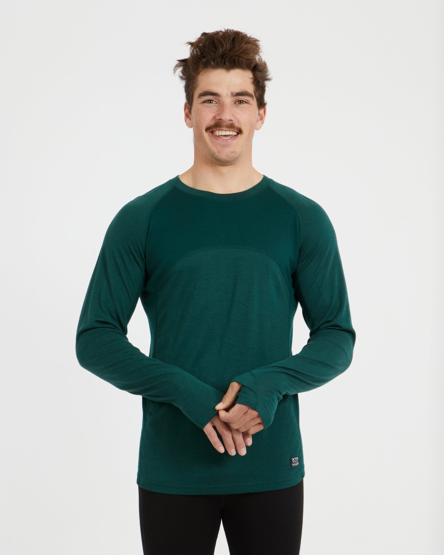 Active200 Merino Wool Mens Thermal Top Pine