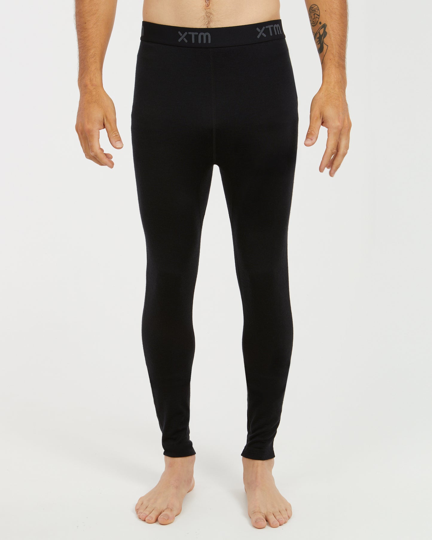Active200 Merino Wool Mens Thermal Base Layer Pants Black