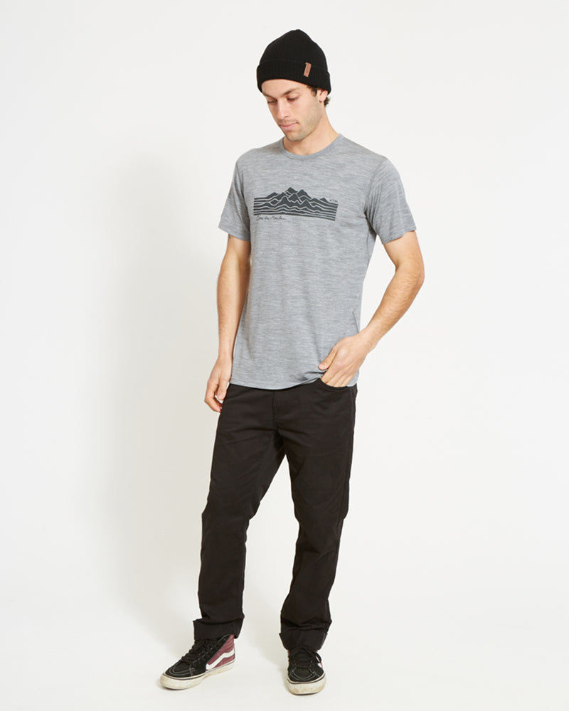 Adventure 170 Merino Men's Thermal T-Shirt Mid Grey Marle