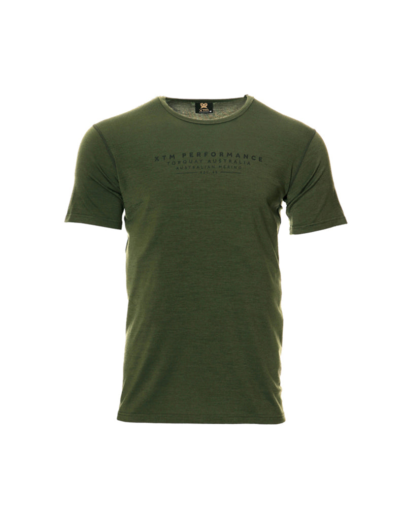 Adventure 170 Merino Men's Thermal T-Shirt Winter Moss