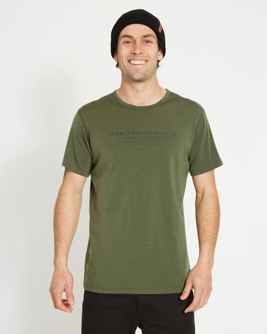 Adventure 170 Merino Men's Thermal T-Shirt Winter Moss