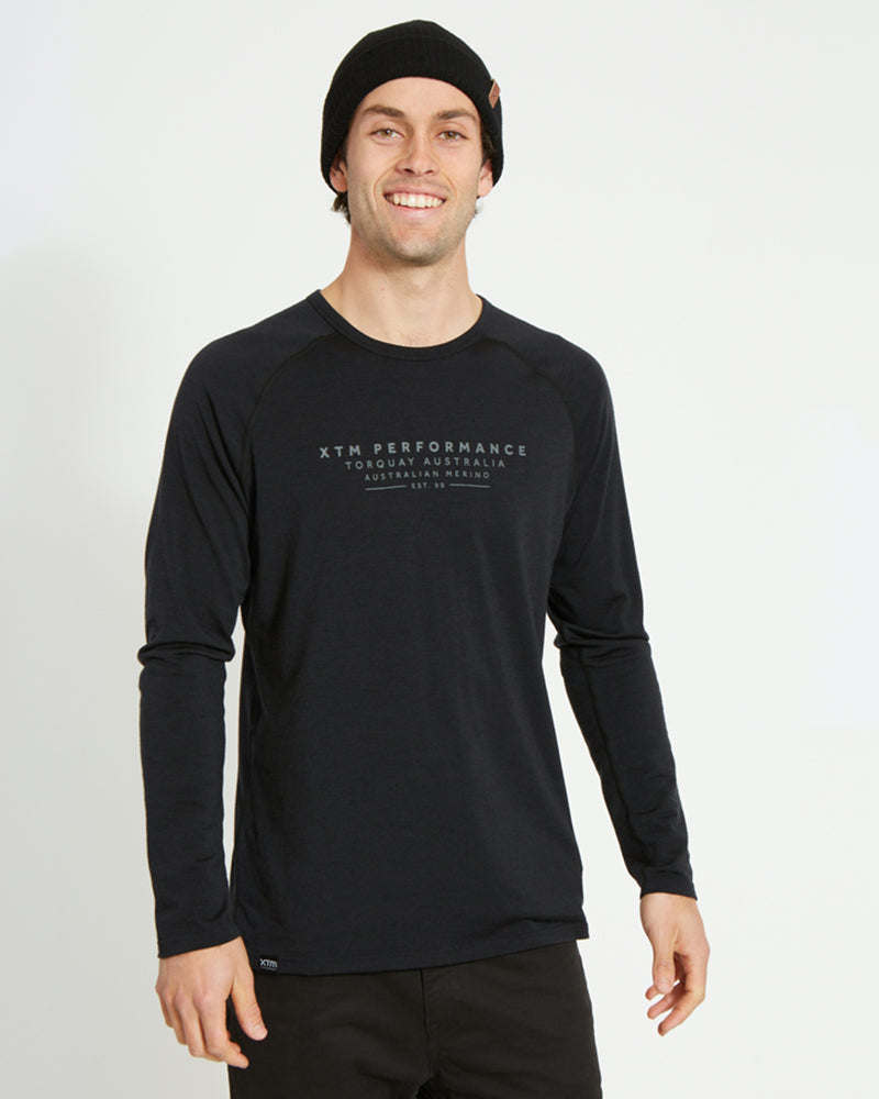 Adventure 170 Merino Men's Long Sleeve Thermal Top Black