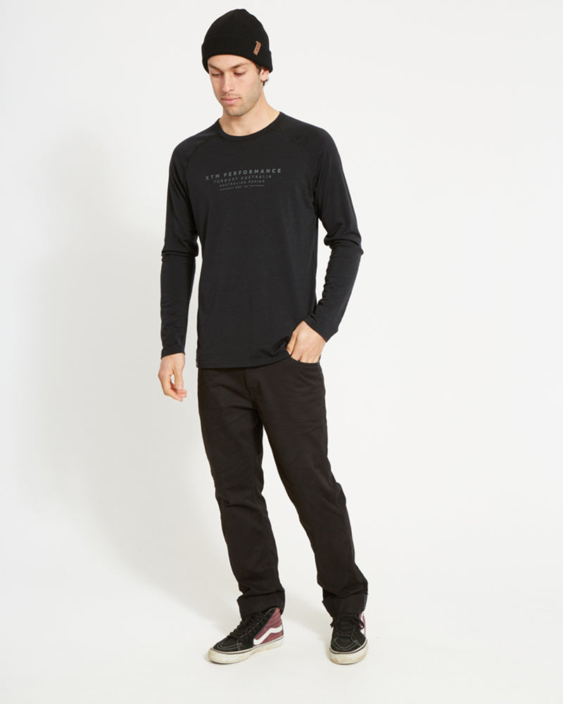 Adventure 170 Merino Men's Long Sleeve Thermal Top Black