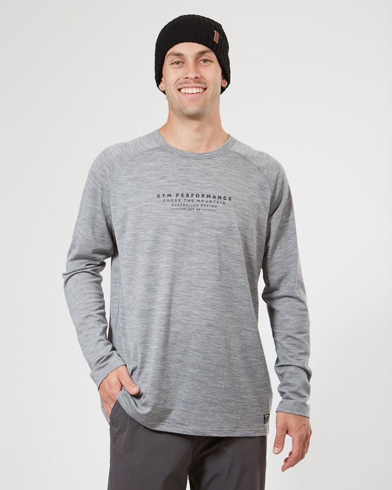 Adventure 170 Merino Men's Long Sleeve Thermal Top Torquay Grey