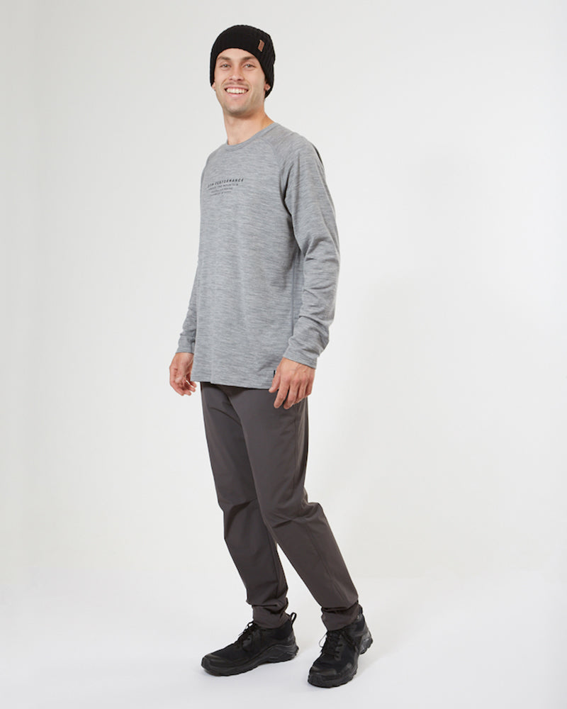 Adventure 170 Merino Men's Long Sleeve Thermal Top Torquay Grey