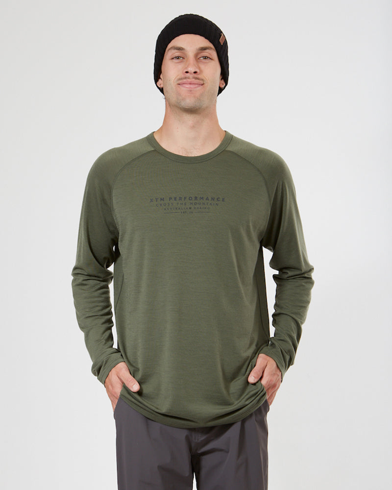 Adventure 170 Merino Men's Long Sleeve Thermal Top Torquay Moss