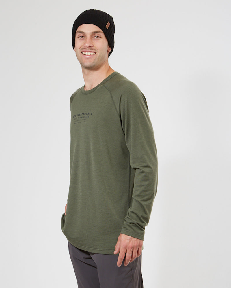 Adventure 170 Merino Men's Long Sleeve Thermal Top Torquay Moss