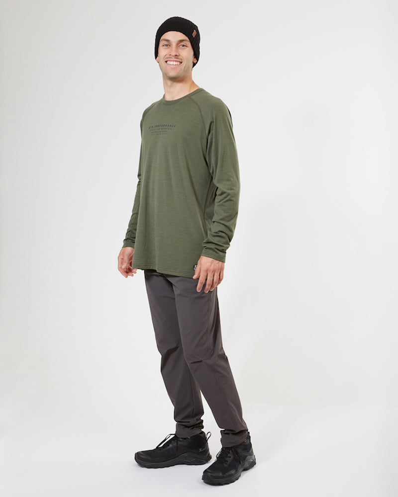 Adventure 170 Merino Men's Long Sleeve Thermal Top Torquay Moss