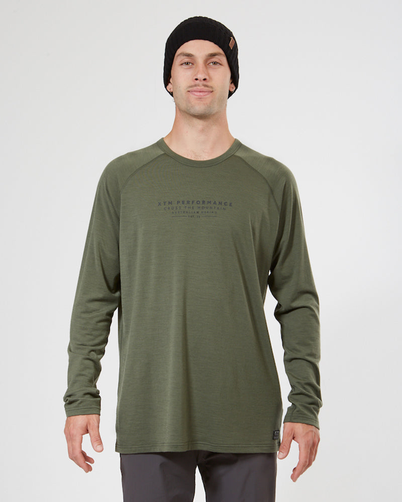 Adventure 170 Merino Men's Long Sleeve Thermal Top Torquay Moss