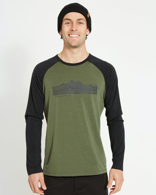 Adventure 170 Merino Men's Long Sleeve Thermal Top Winter Moss