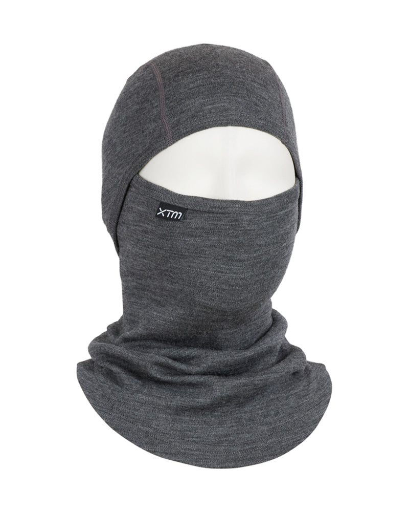 Merino 230 Wool Balaclava Mid Grey Marle