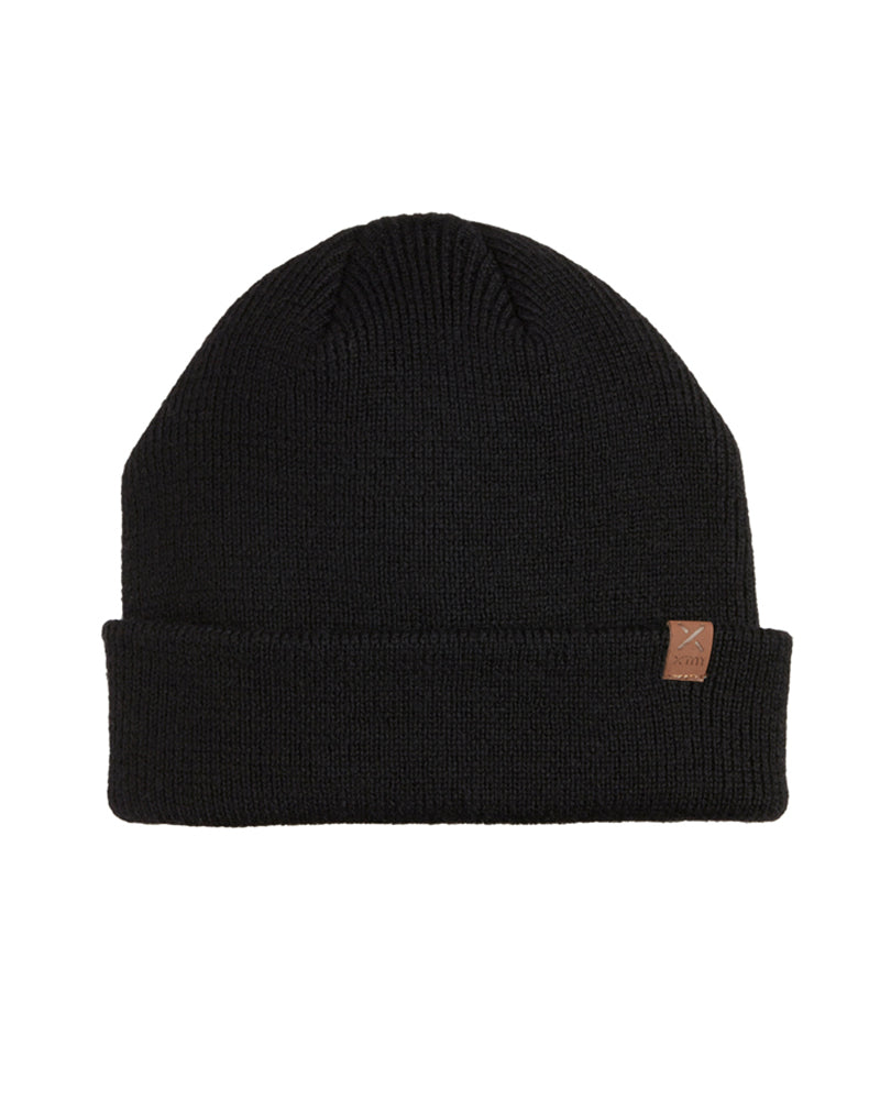 Scree Merino Wool Beanie Black