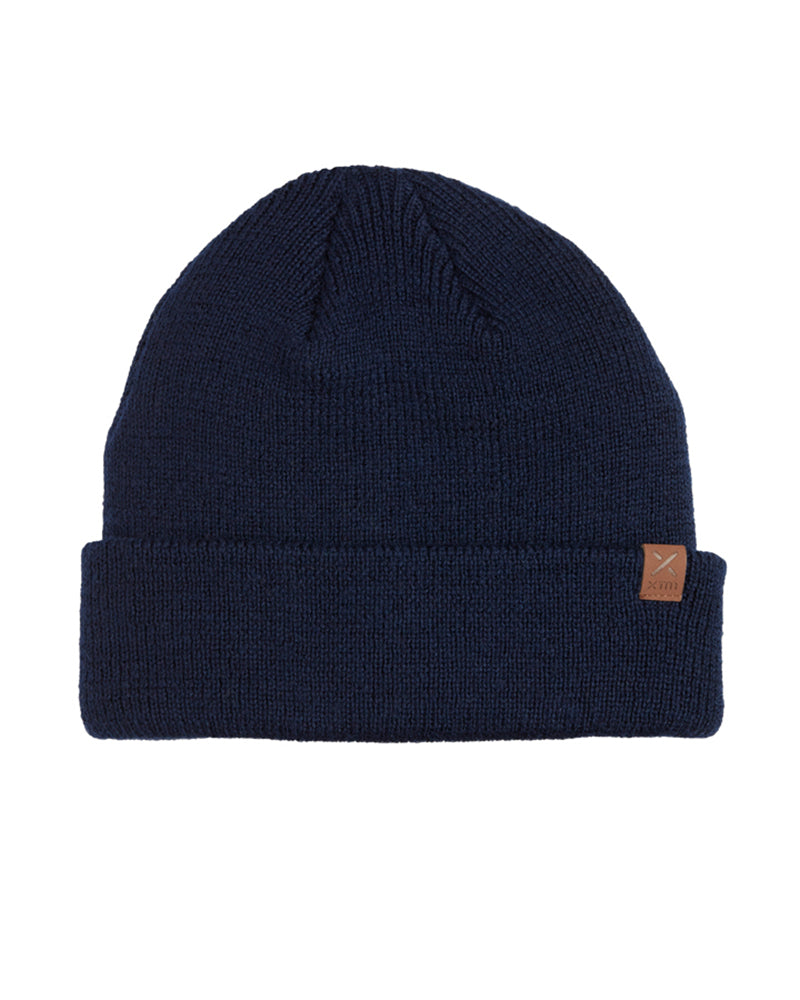 Scree Merino Wool Beanie Navy