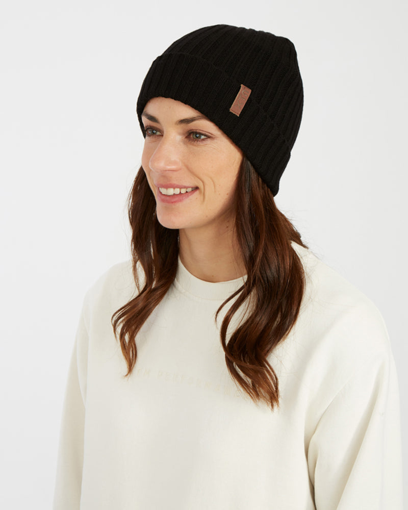 Canyon Merino Wool Blend Beanie Black