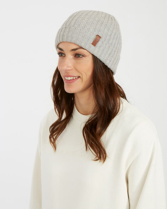 Canyon Merino Wool Blend Beanie Light Grey Marle