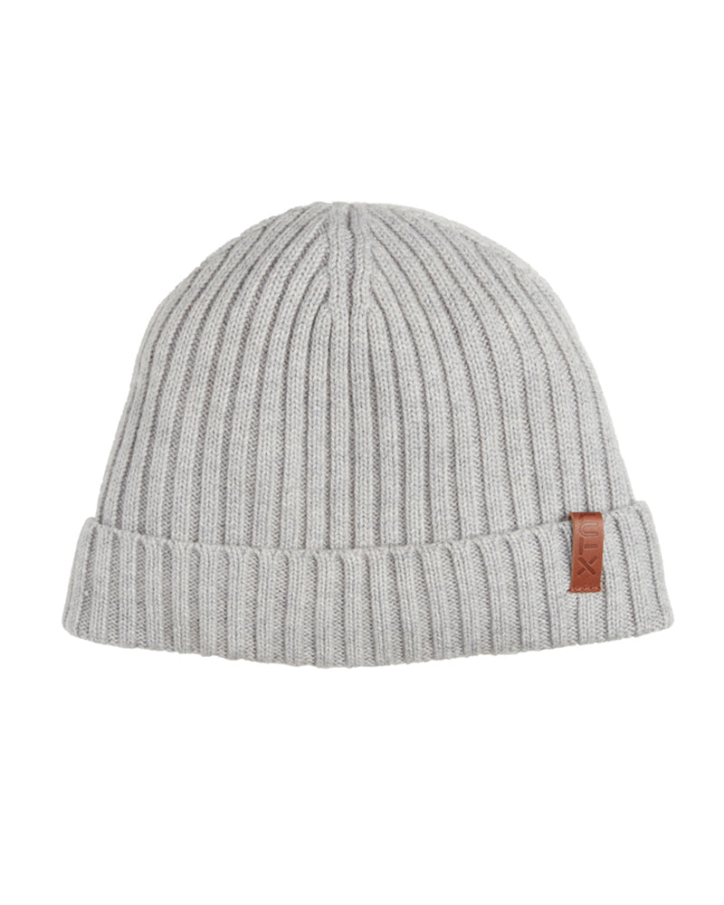 Canyon Merino Wool Blend Beanie Light Grey Marle