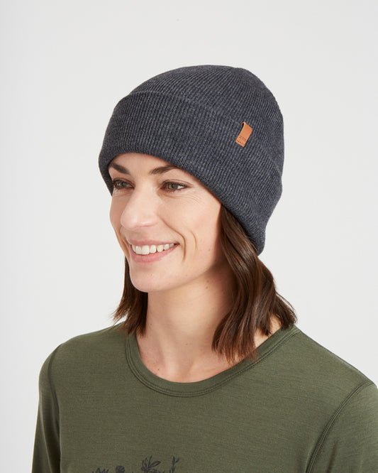 Bluff Merino Wool Blend Beanie Dark Grey Marle