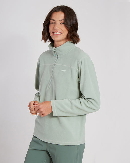 Milanesia 1/4 Zip Neck Ladies Seawool Fleece Jade