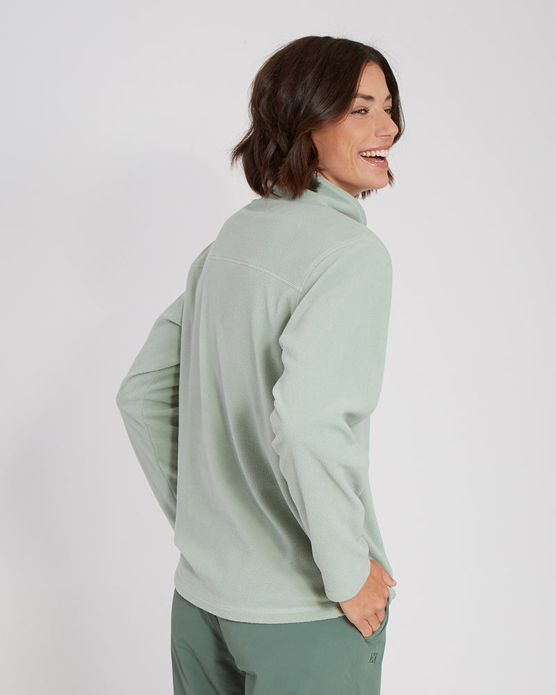 Milanesia 1/4 Zip Neck Ladies Seawool Fleece Jade
