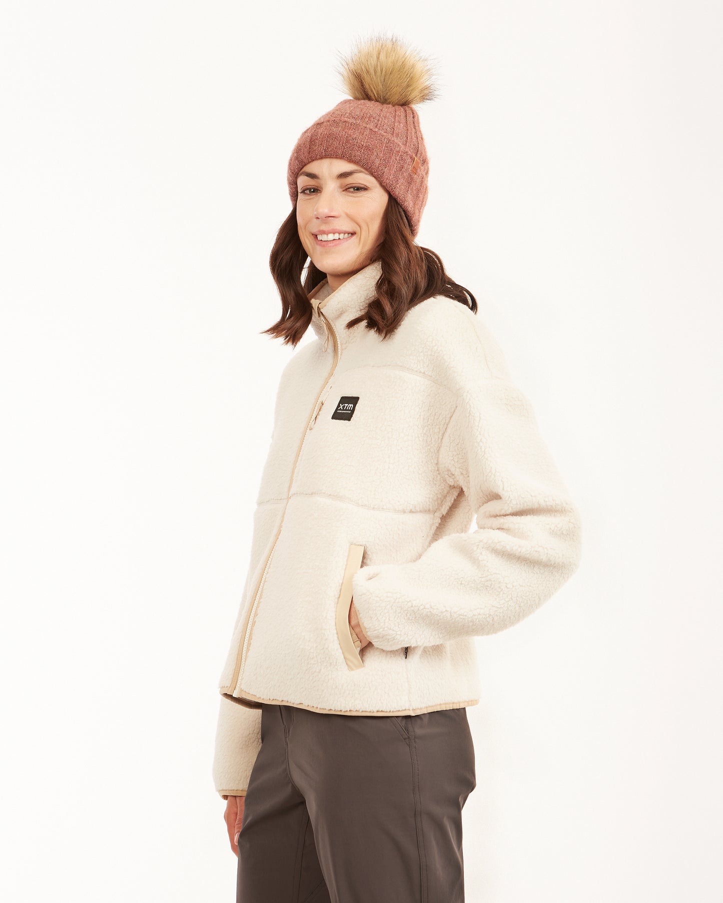 Banksia Womens Sherpa Fleece Jacket Bone