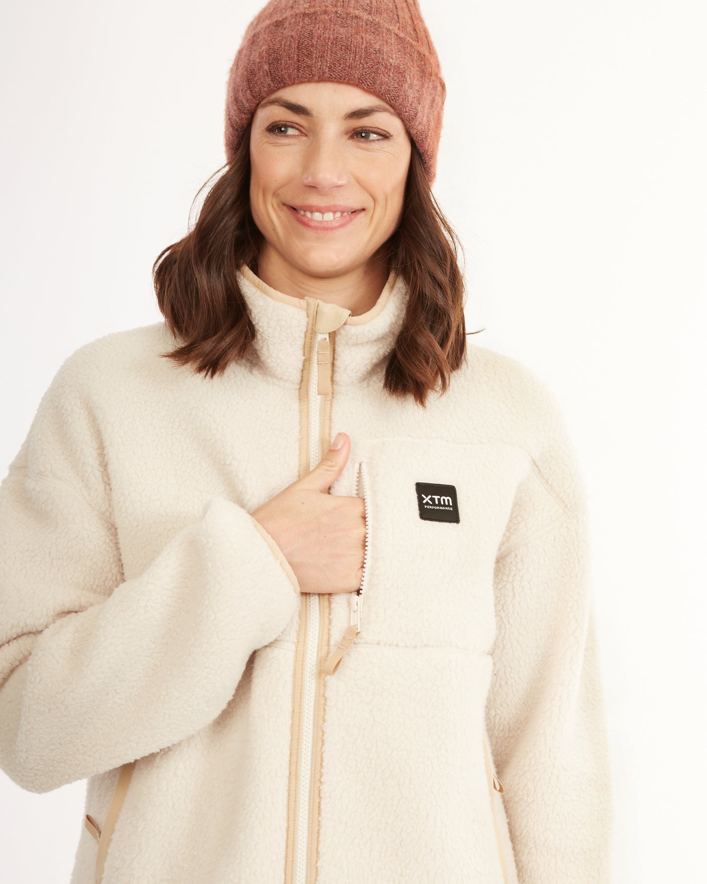 Banksia Womens Sherpa Fleece Jacket Bone