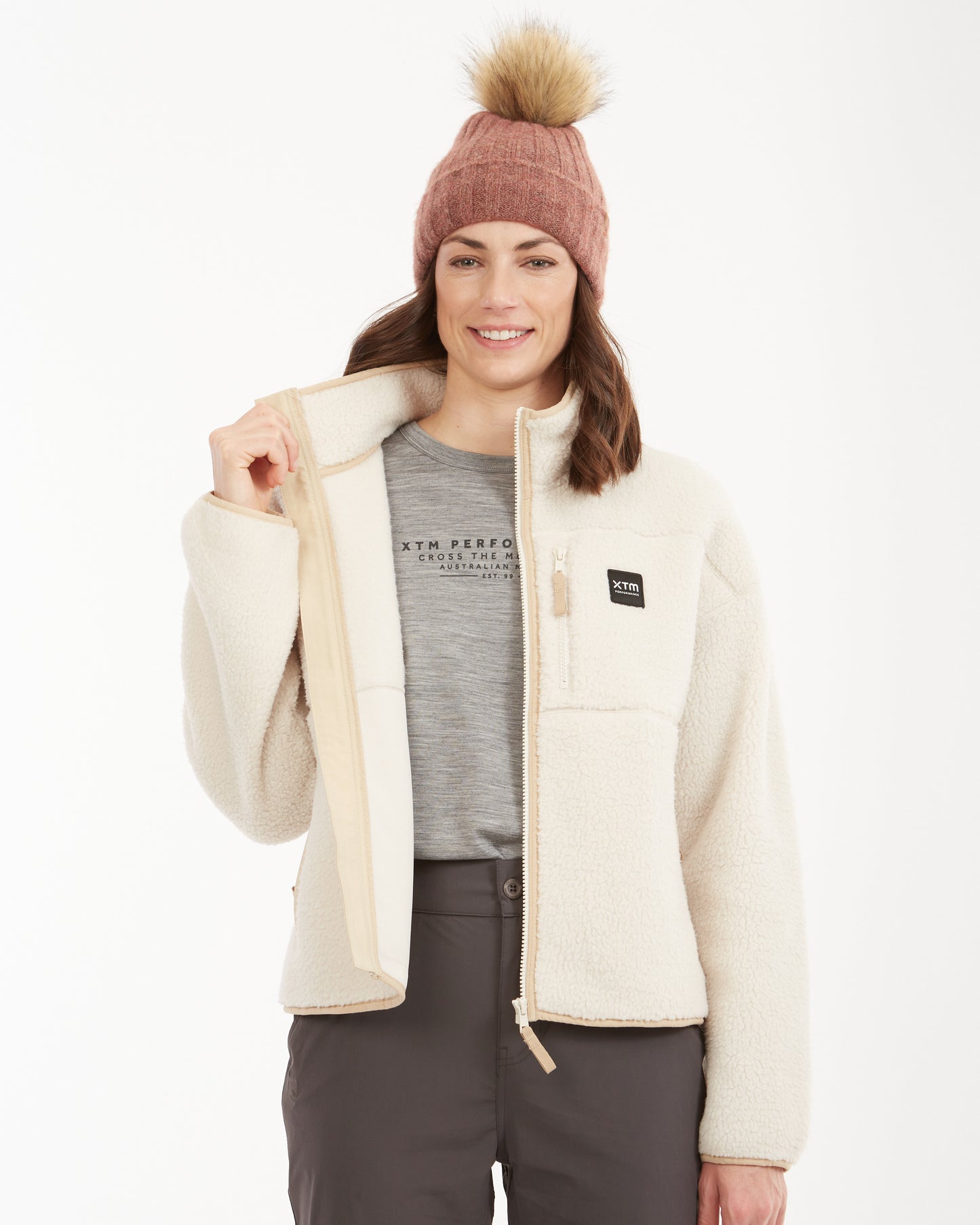 Banksia Womens Sherpa Fleece Jacket Bone