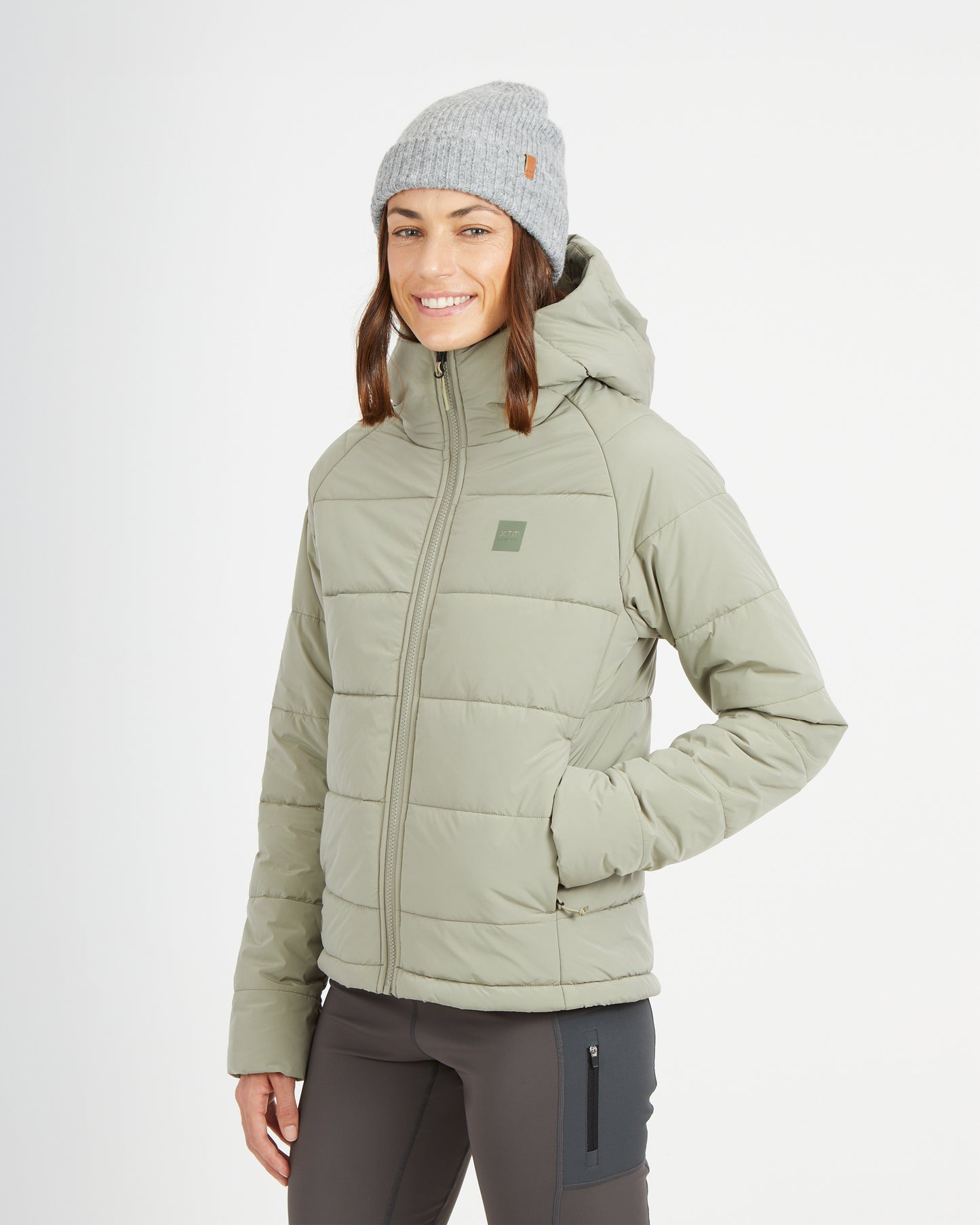 WOOLXLOFT Womens Insulated Puffer Jacket Light Khaki