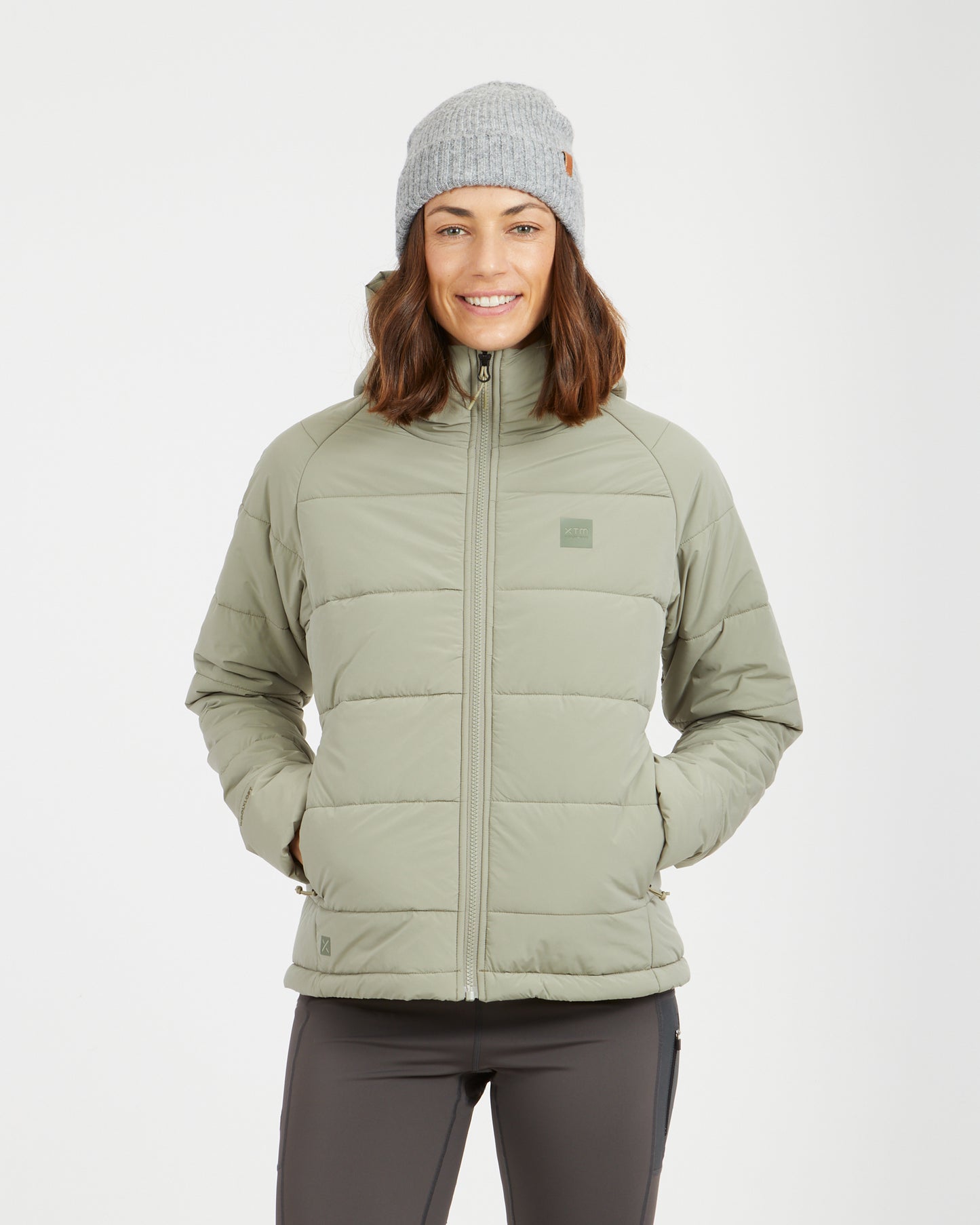 WOOLXLOFT Womens Insulated Puffer Jacket Light Khaki