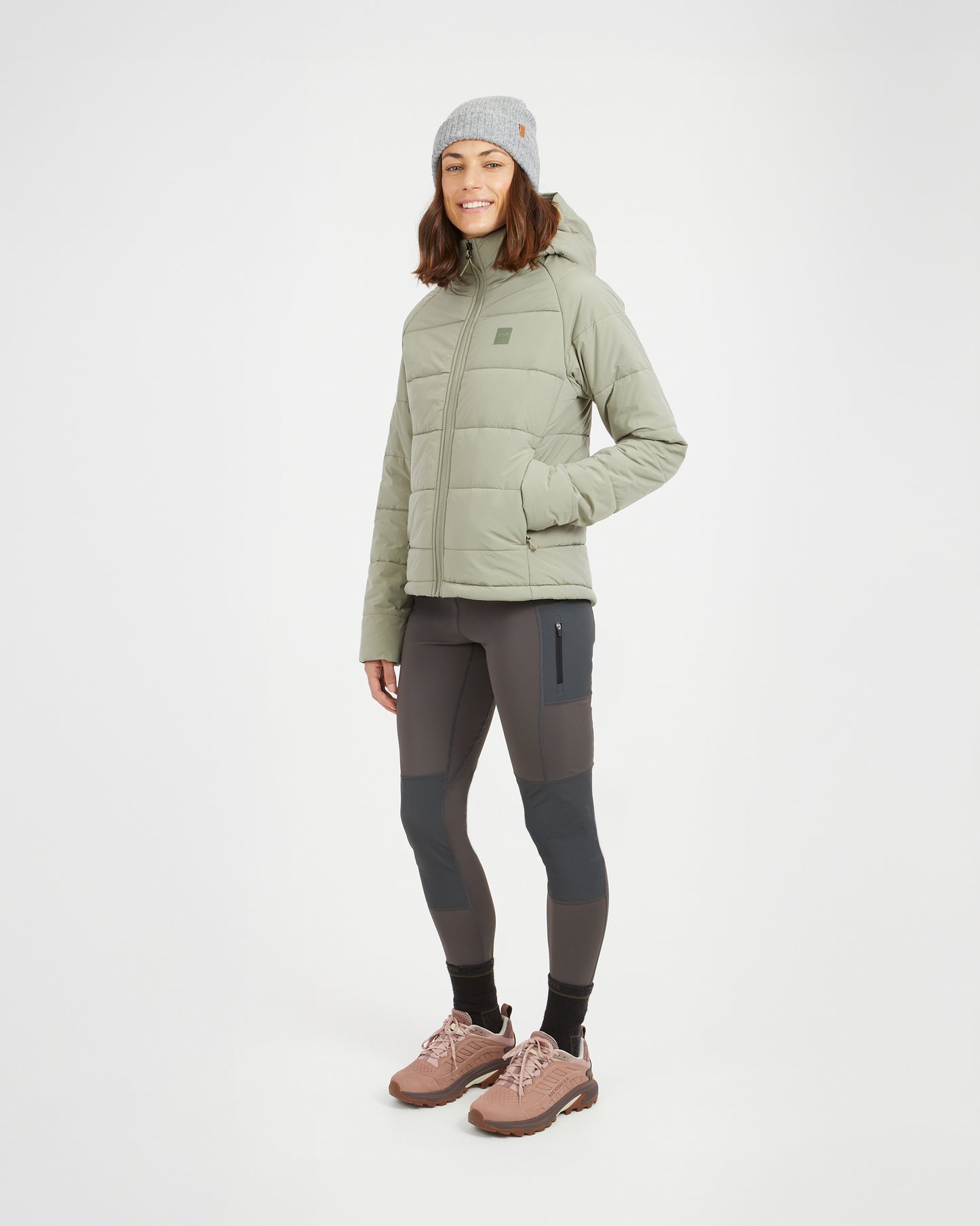 WOOLXLOFT Womens Insulated Puffer Jacket Light Khaki