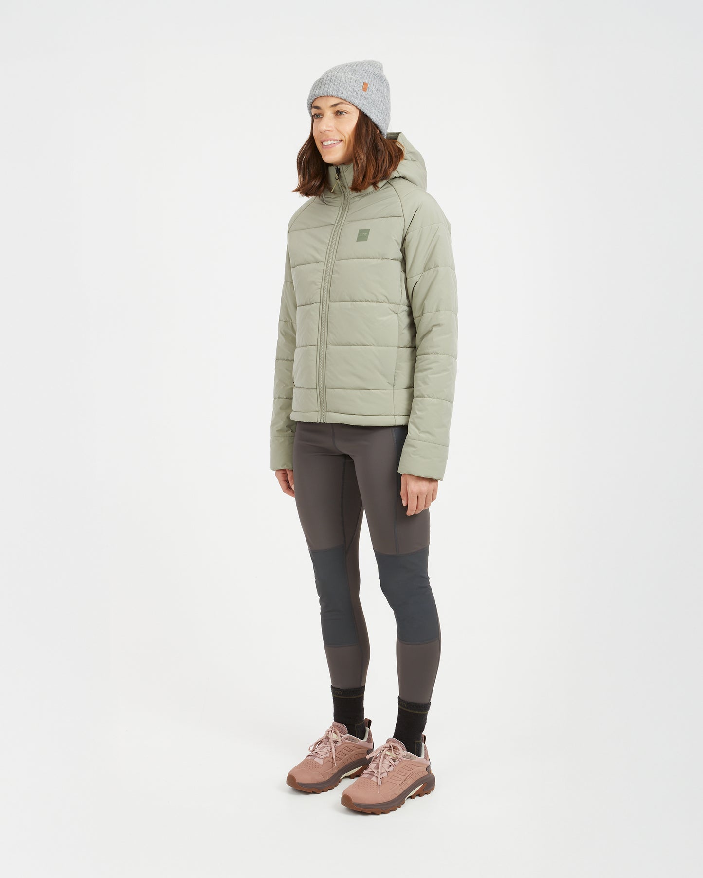 WOOLXLOFT Womens Insulated Puffer Jacket Light Khaki