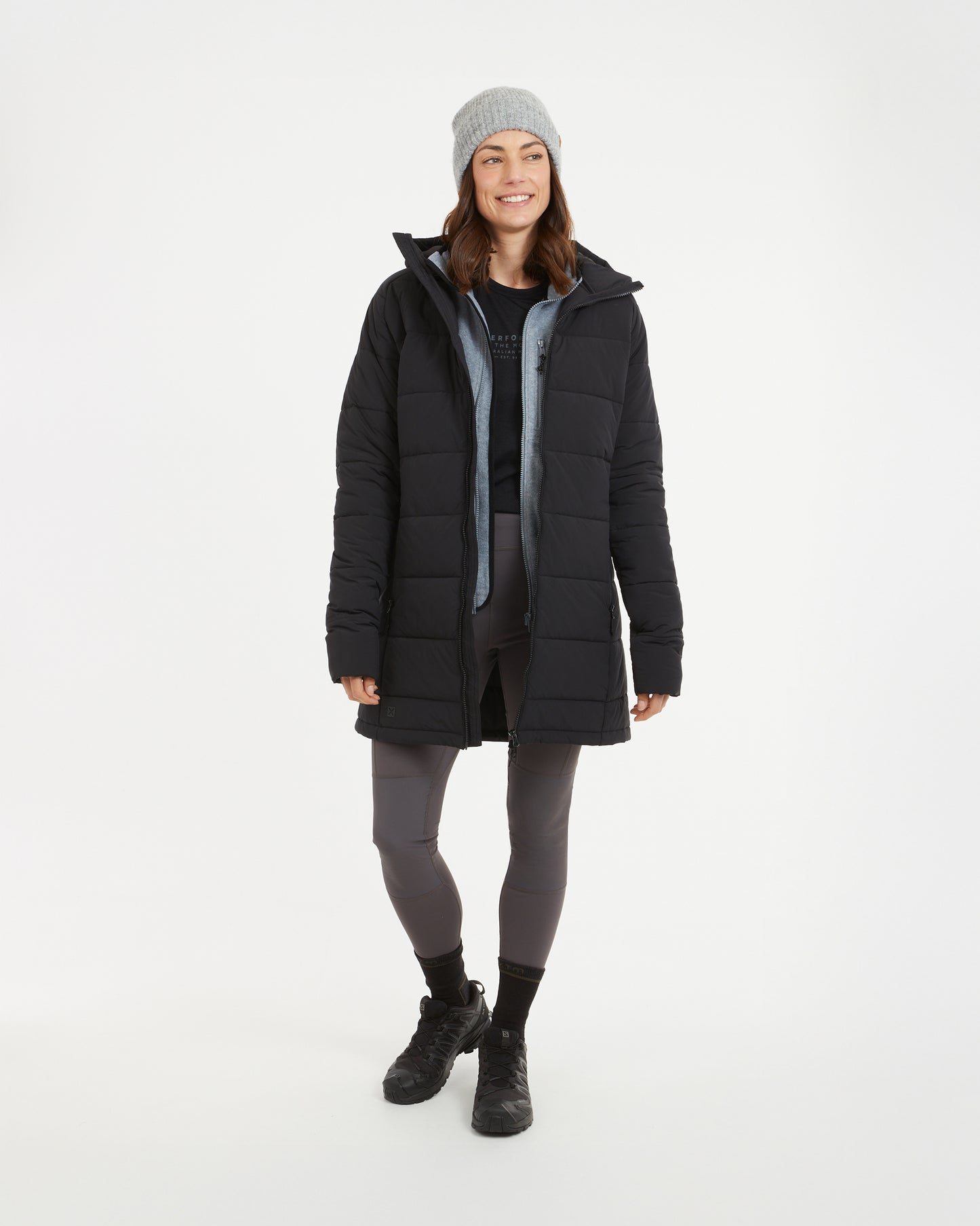 WOOLXLOFT Womens Insulated Puffer Coat Black