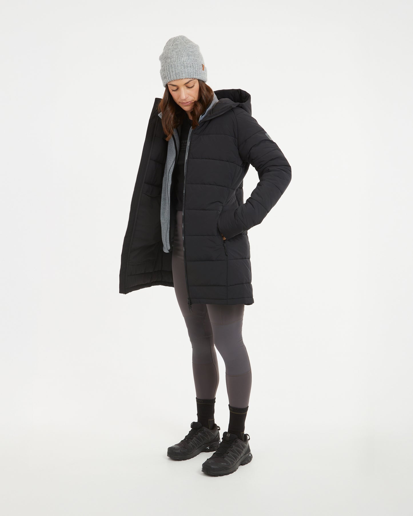 WOOLXLOFT Womens Insulated Puffer Coat Black