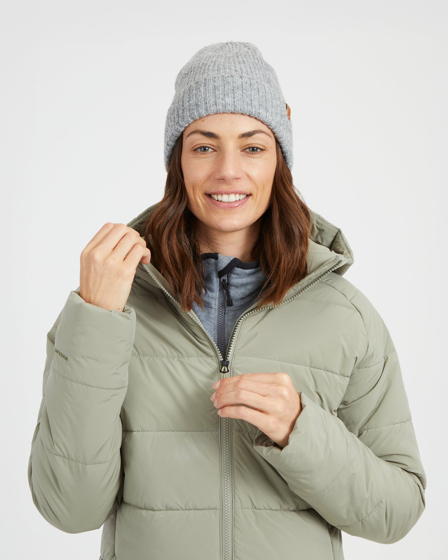 WOOLXLOFT Womens Insulated Puffer Coat Light Khaki