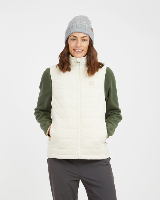 WOOLXLOFT Womens Insulated Puffer Vest Bone