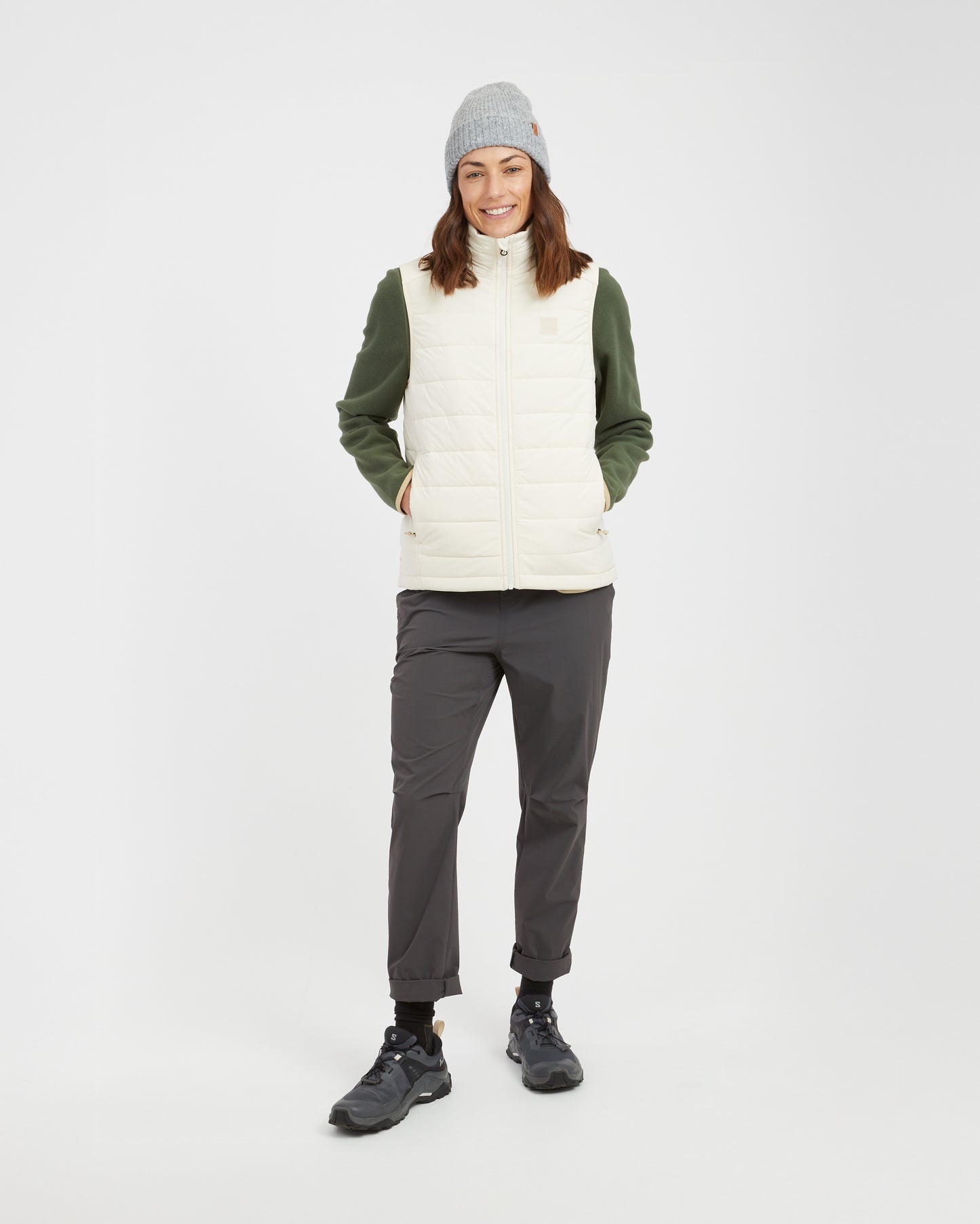 WOOLXLOFT Womens Insulated Puffer Vest Bone