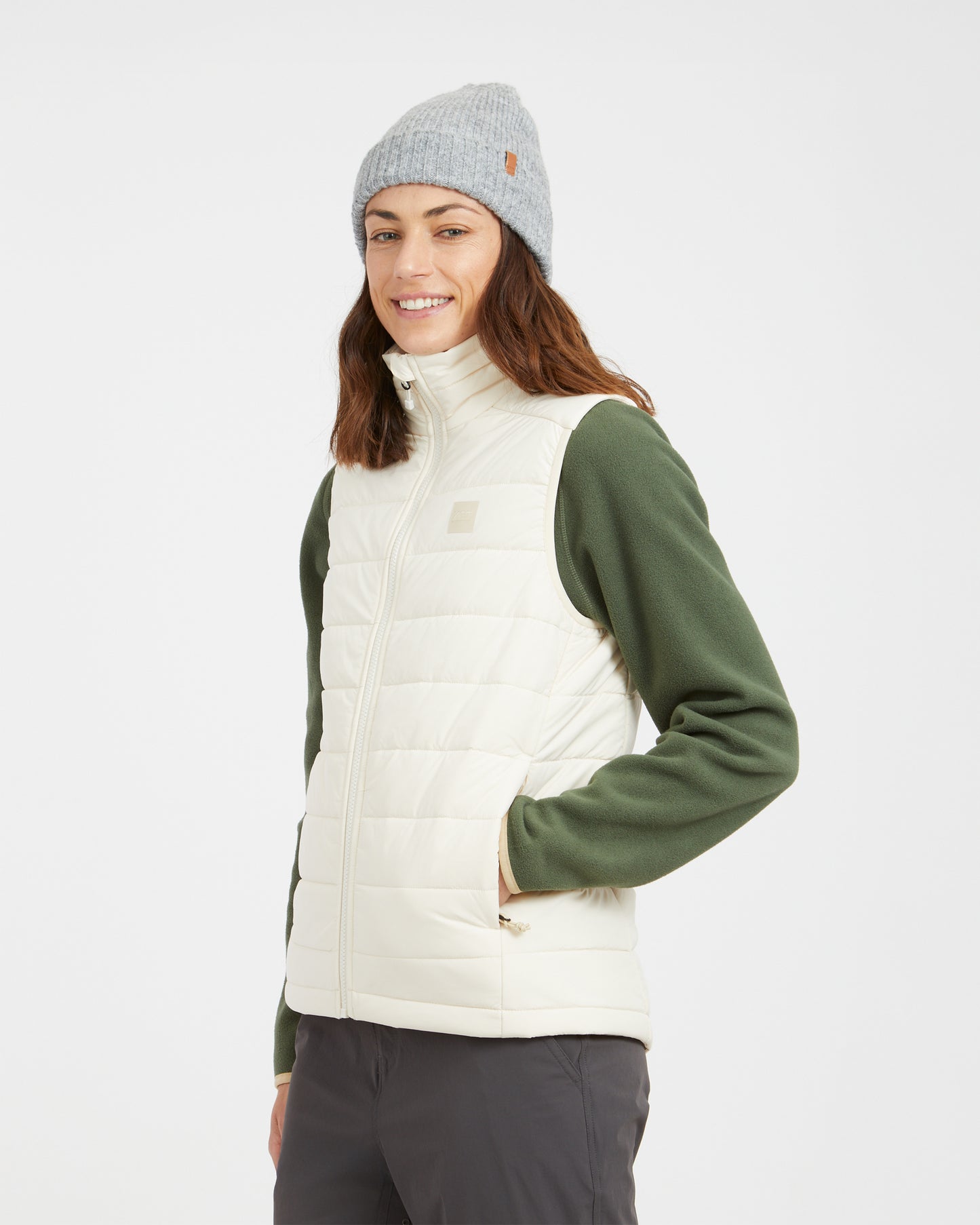 WOOLXLOFT Womens Insulated Puffer Vest Bone